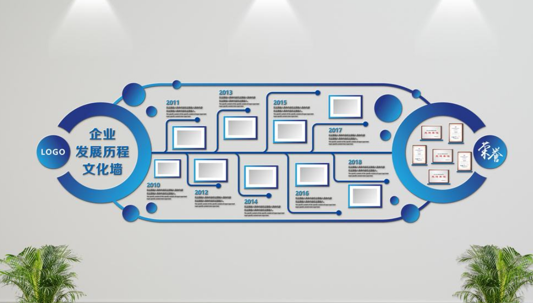 企业荣誉墙展厅公司文化墙