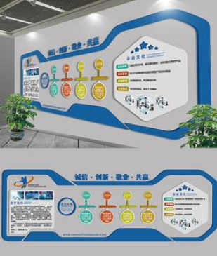 互联网科技公司企业文化墙