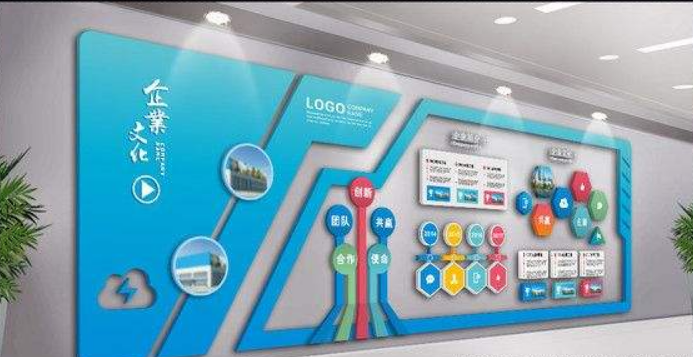  高端企业文化墙展板