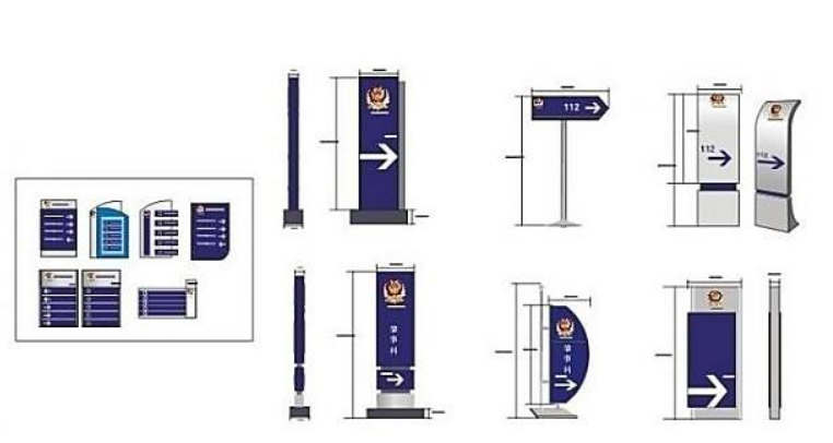 公安局不锈钢导向牌制作