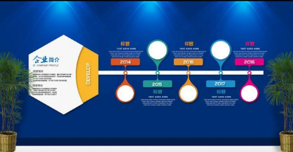 公司立体文化墙展板图片
