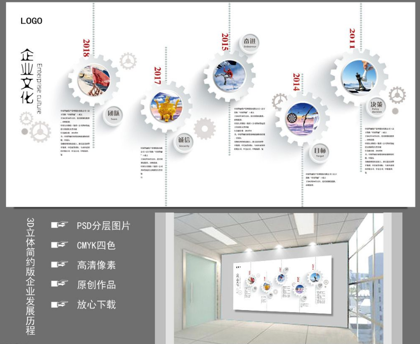 企业文化墙效果图2