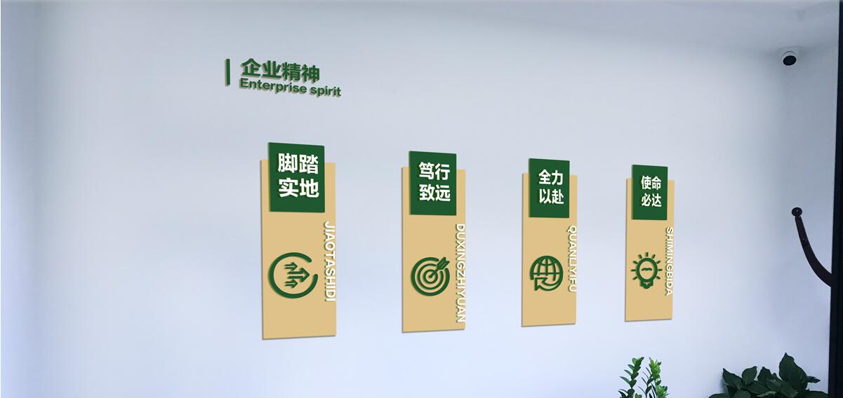 金融服务外包公司文化墙制作效果图